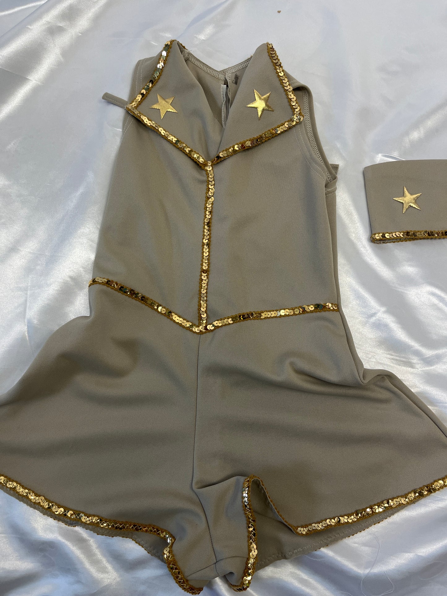 Patriotic Girls Child Sailor Romper with Side Cap Costume Sizes 8, 10