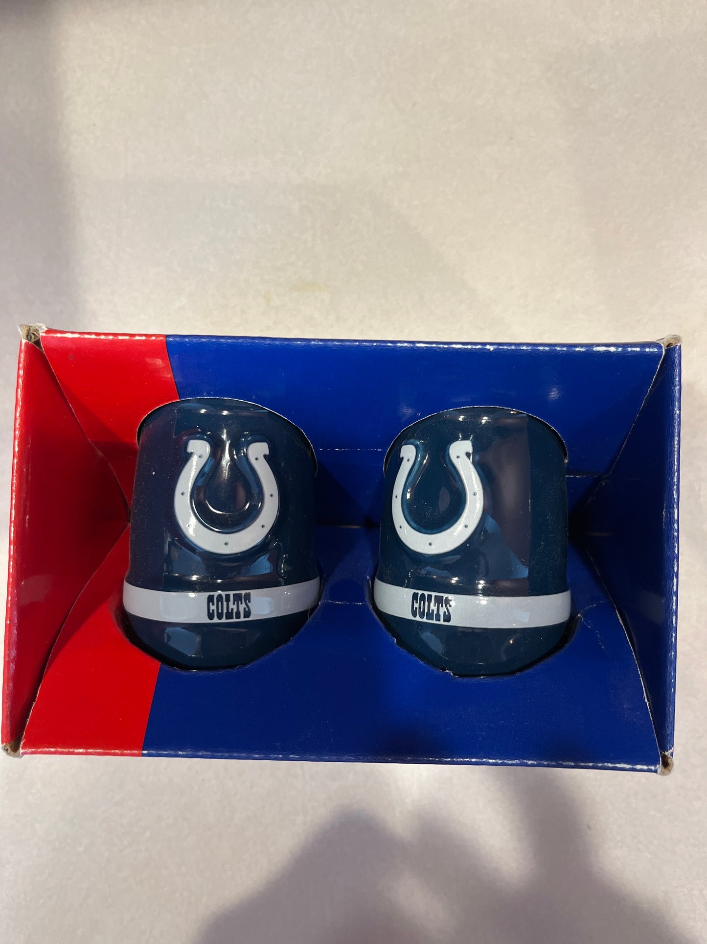 NFL Indianapolis Colts Ceramic Salt & Pepper Shaker Set, Encore New