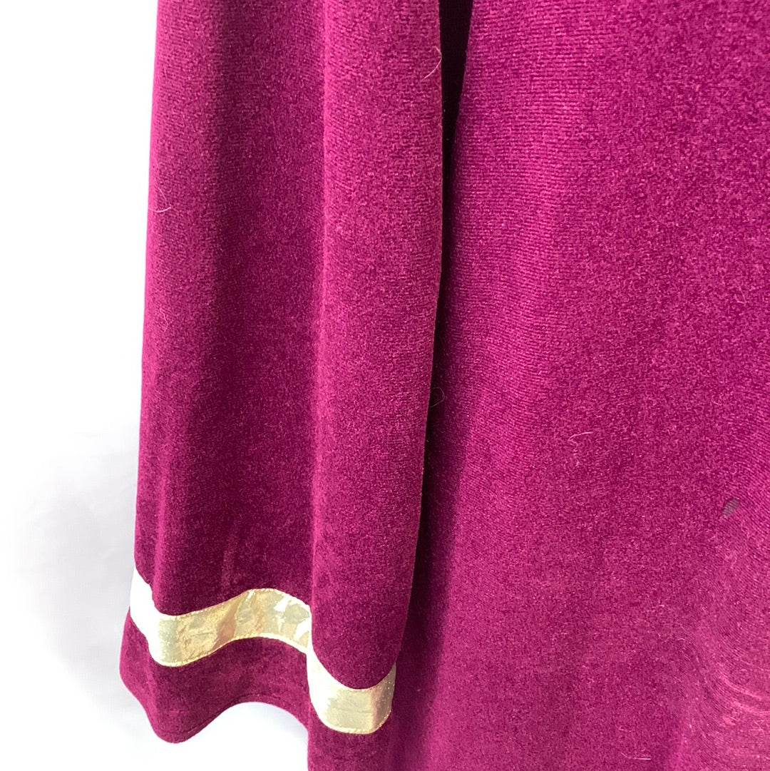Burgundy Wizard/Jester King, Wiseman Gown - One Size Adult Costume