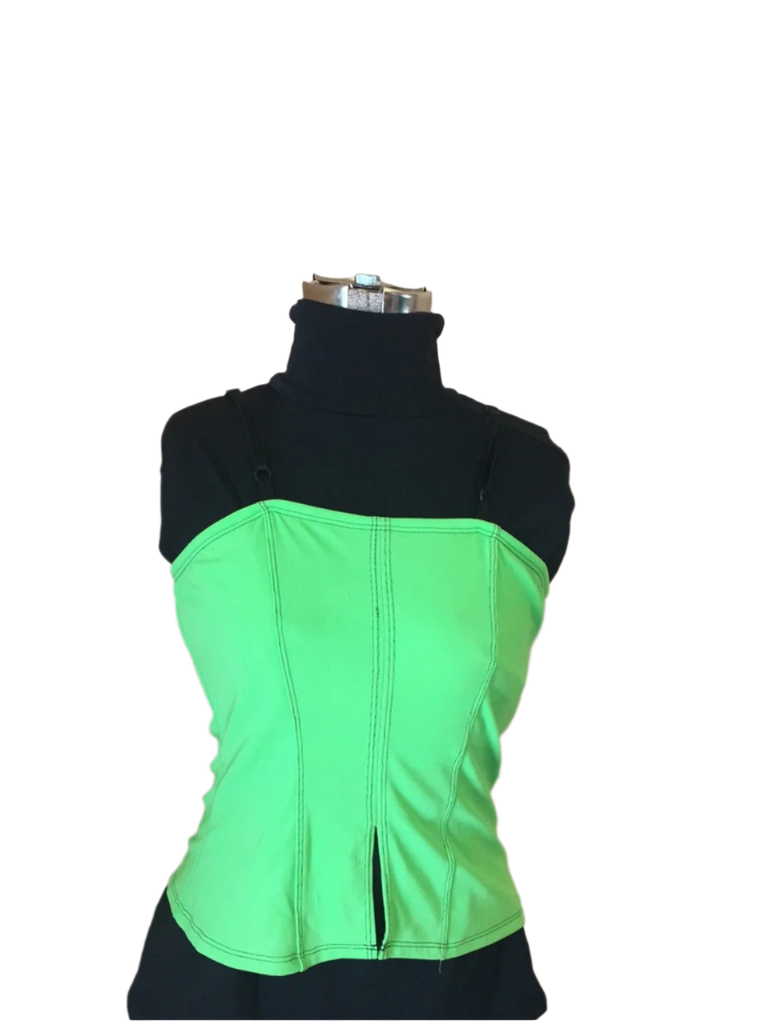 Body Wrappers Lime Green Camisole Corset Top Ladies Medium #7212