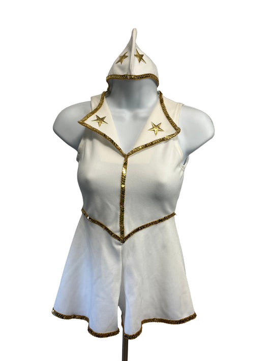 Patriotic Girls Child Sailor Romper with Side Cap Costume Sizes 8, 10