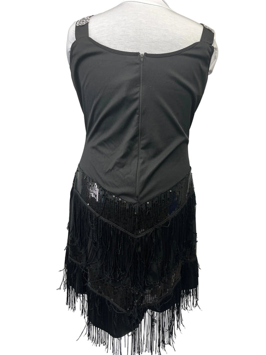 1920's Flapper Women's Dress, Black, 3XLG Preowned