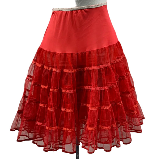 Petticoats, Rockabilly Crinolines Red Vintage Adult Skirts Preowned