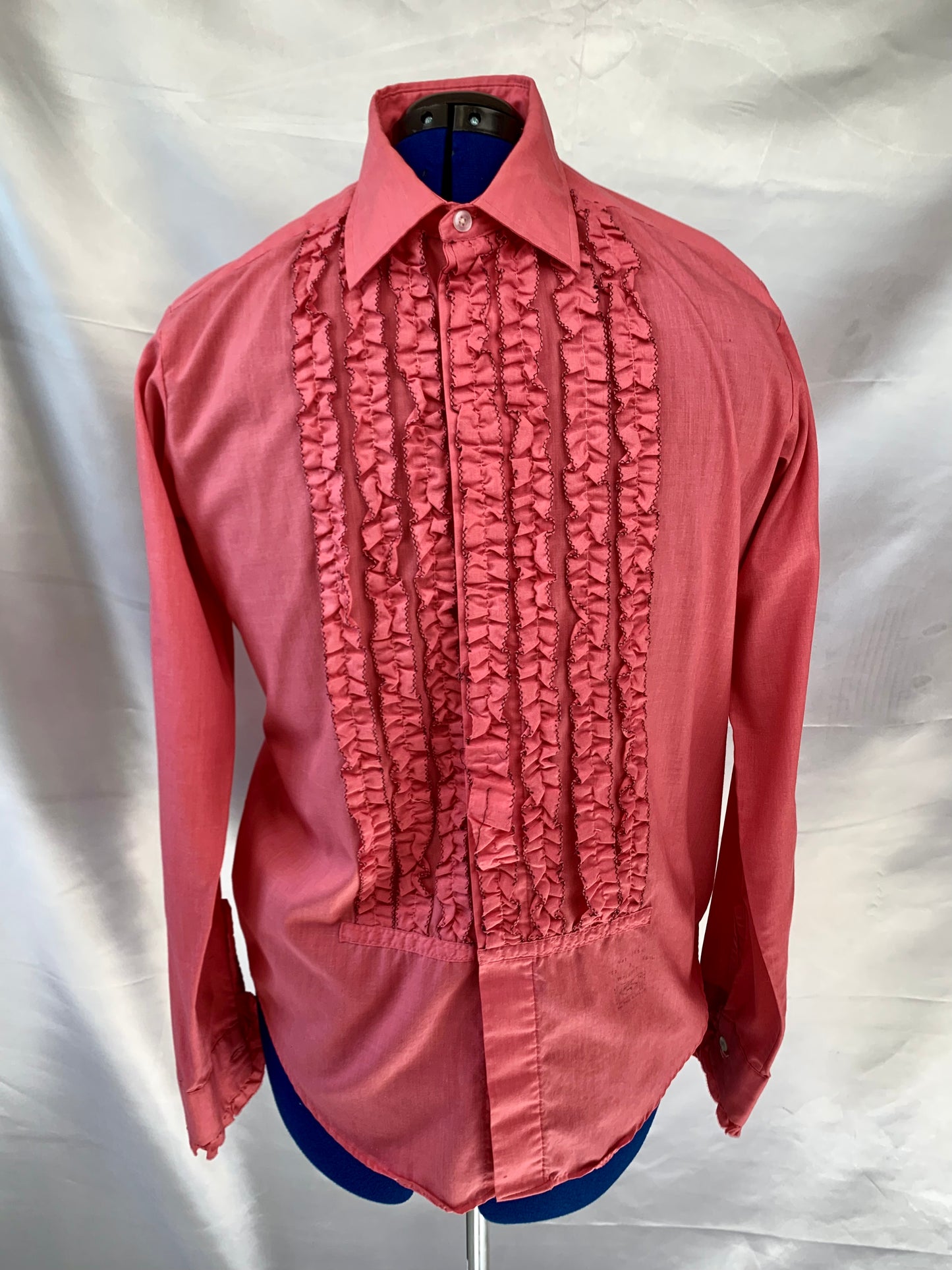 Tuxedo Ruffled Front Men's Pink Vintage Preowned