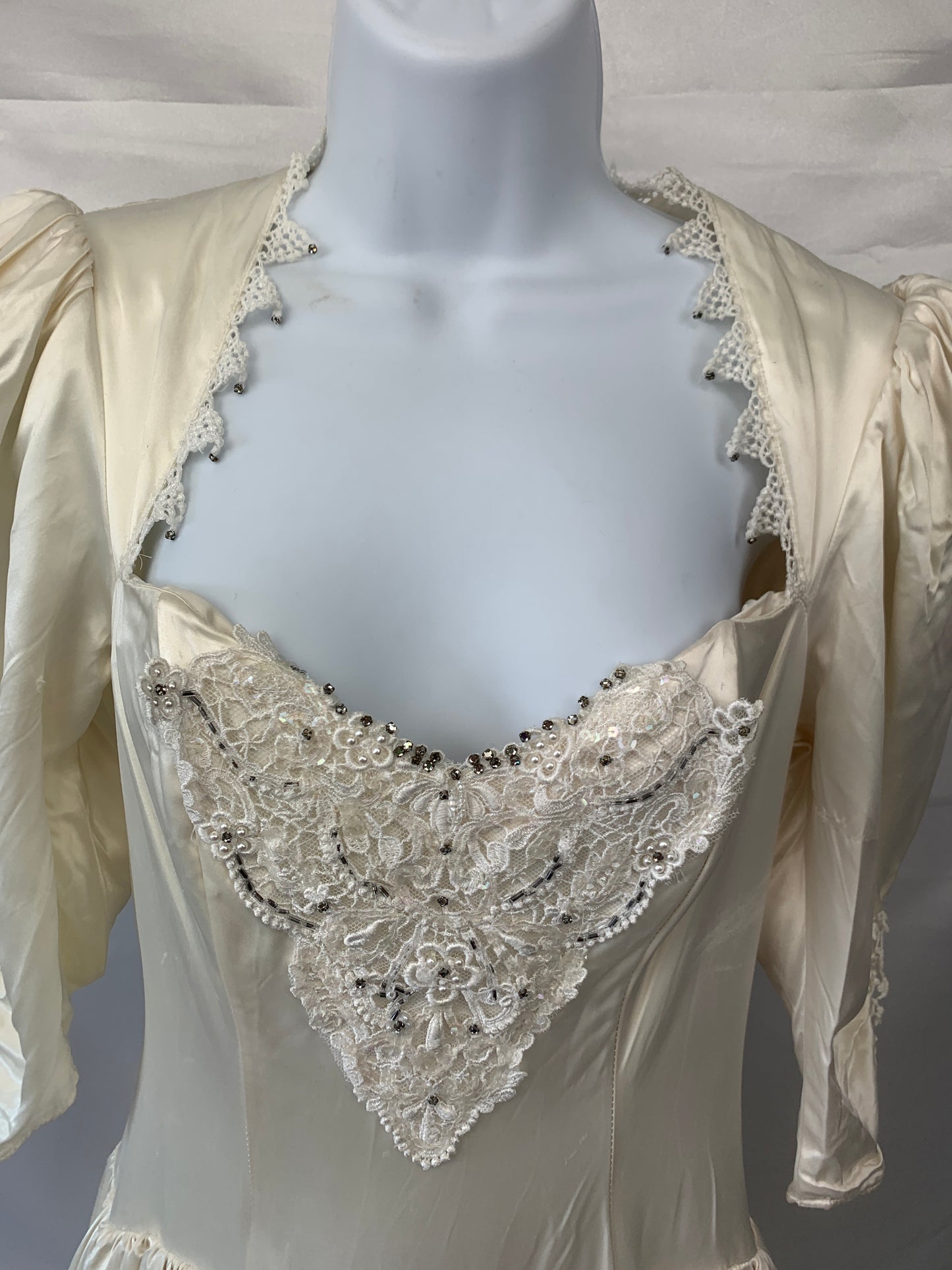 Jessica McClintock Cream Prom/Wedding Dress Vintage Women's XS/Small