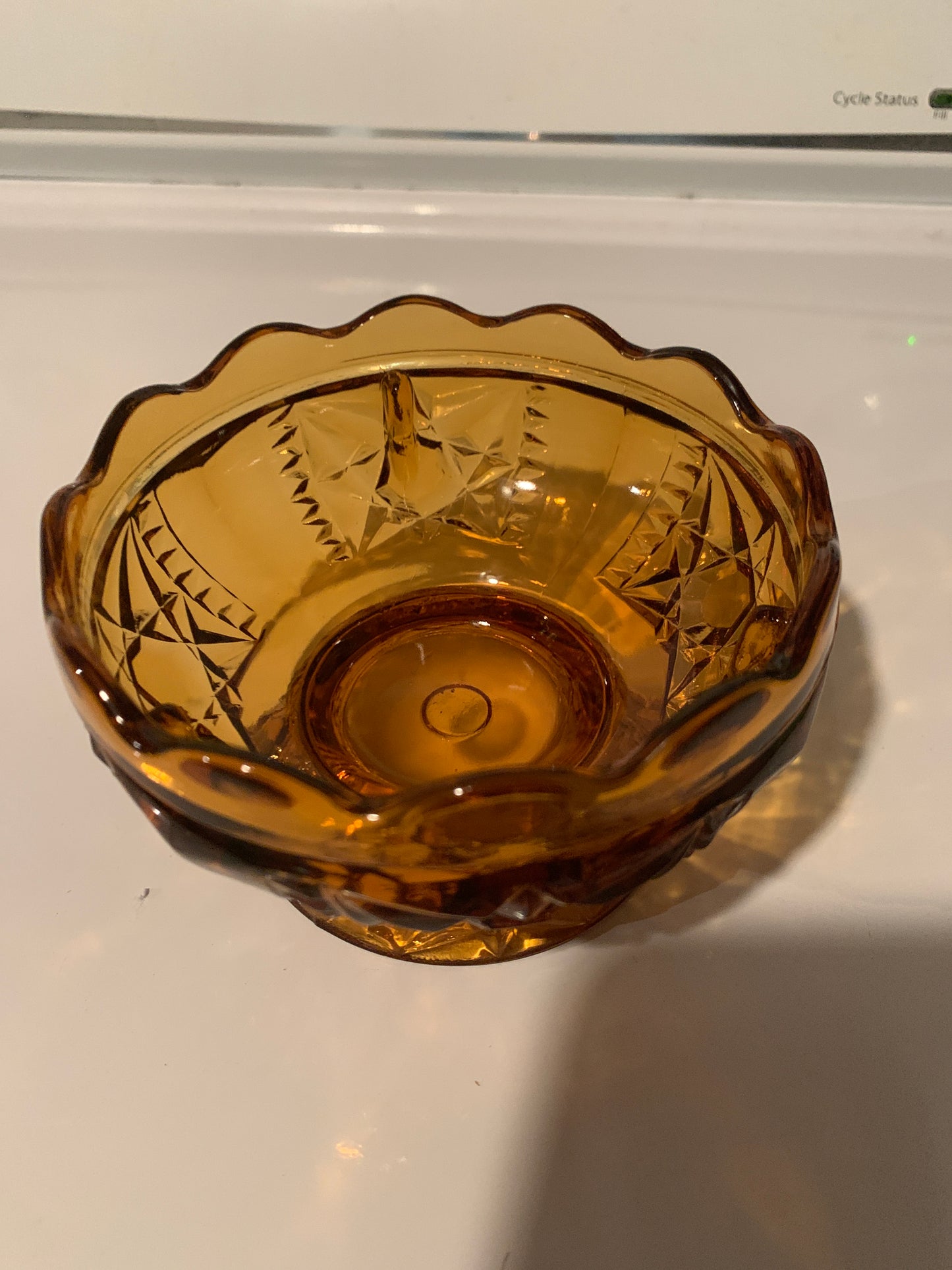 Indiana Amber Vintage  Glass Candy Dish