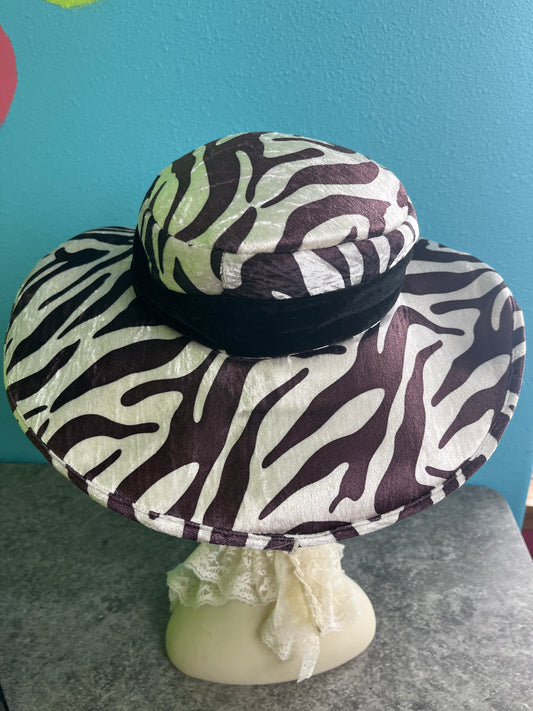 Pimp Hat Zebra Print Adult Ladies Preowned