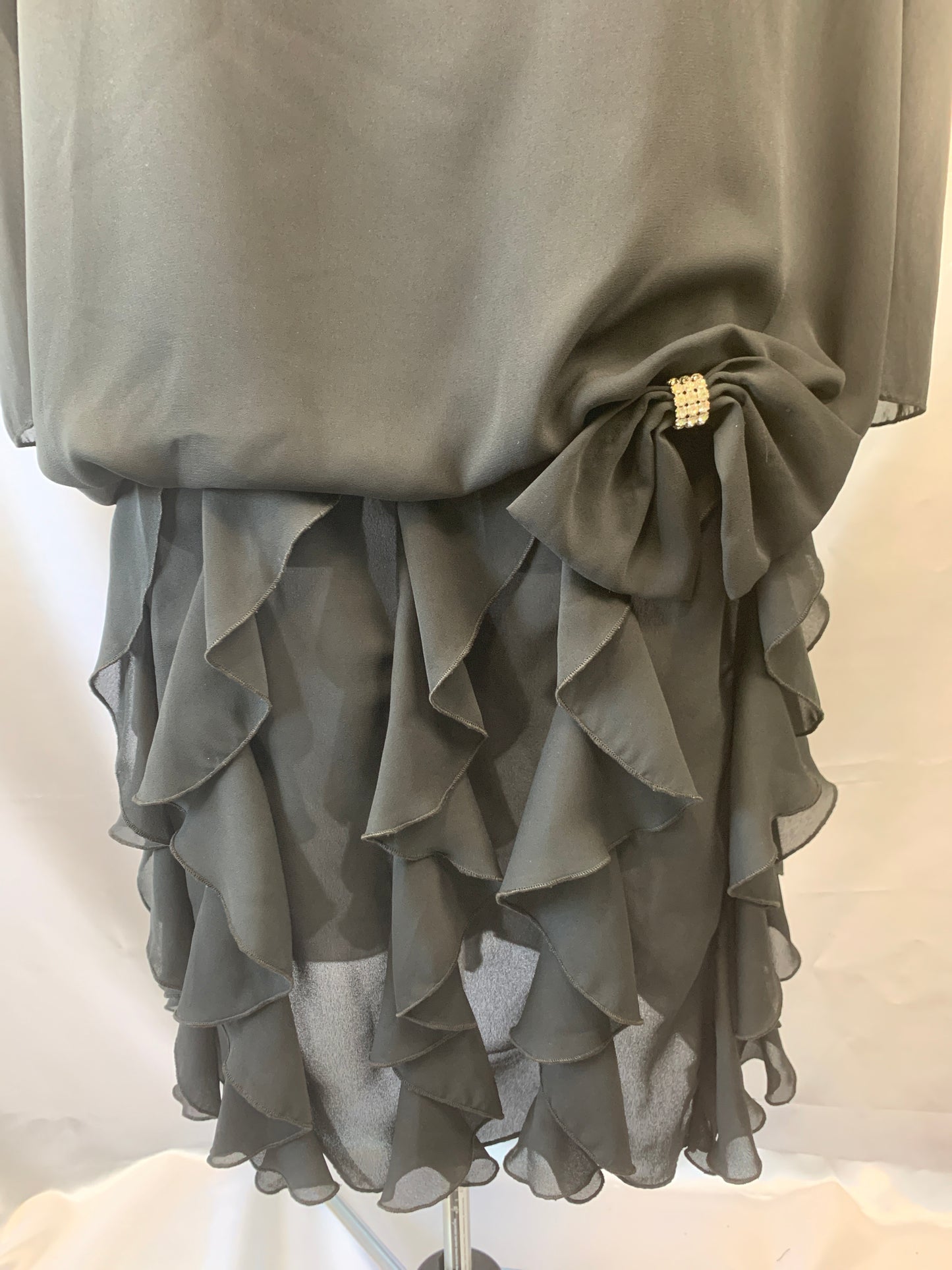 Justin David Women's Dress, Black, Size 18- Vintage 1920''s Charleston 1980