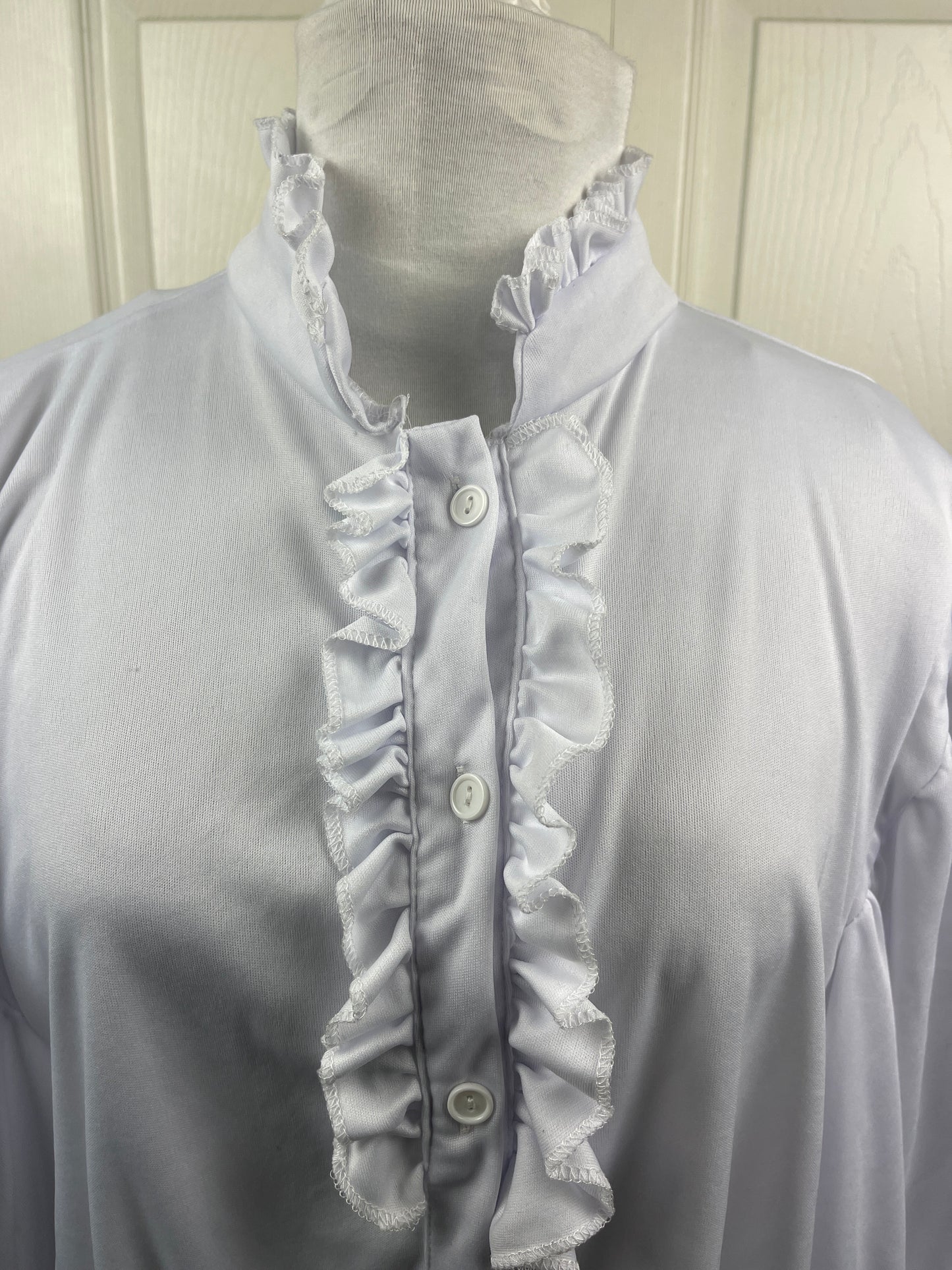 Women's White Steampunk Victorian Blouse Ladies XXLG