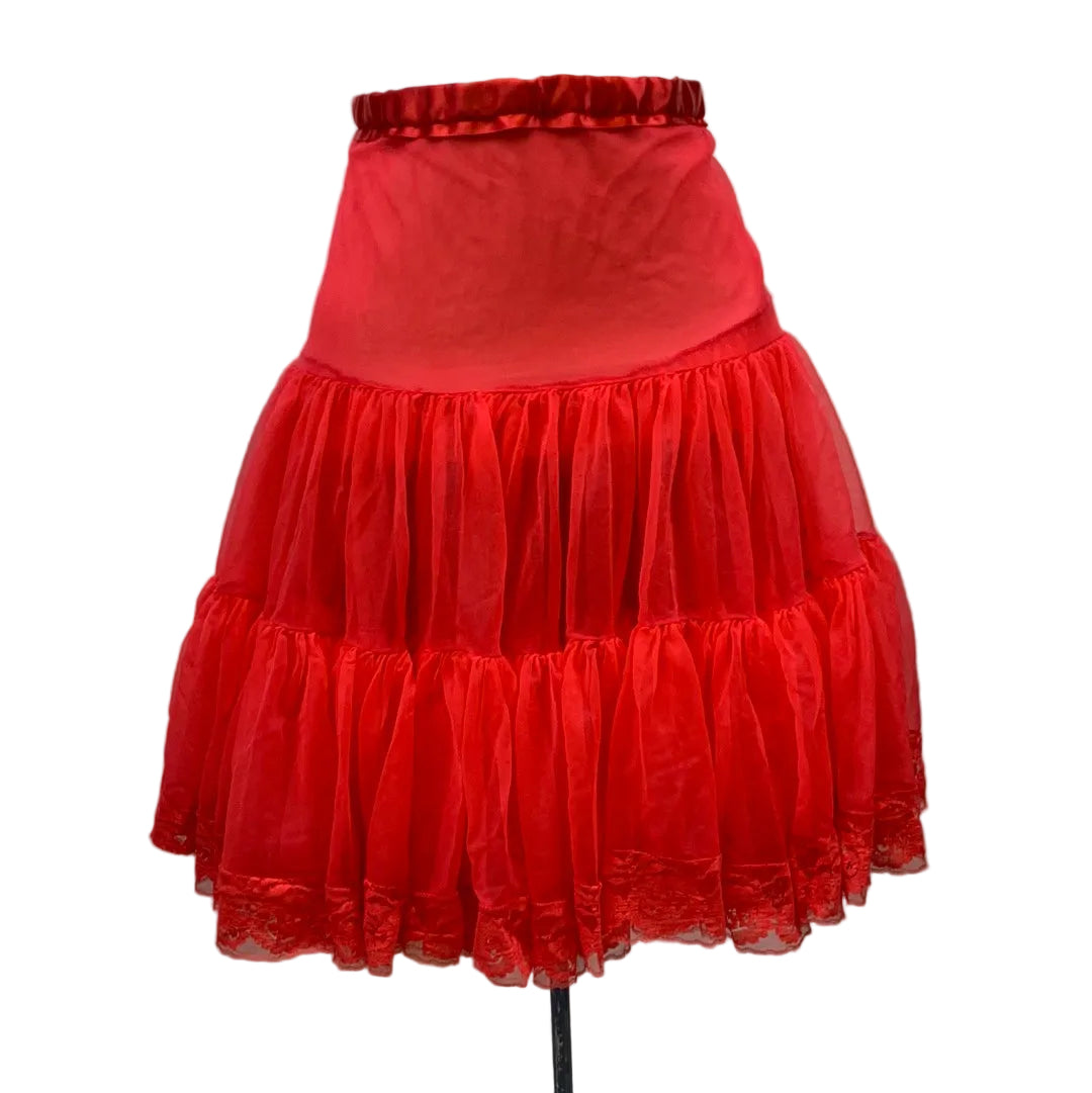 Petticoats, Rockabilly Crinolines Red Vintage Adult Skirts Preowned