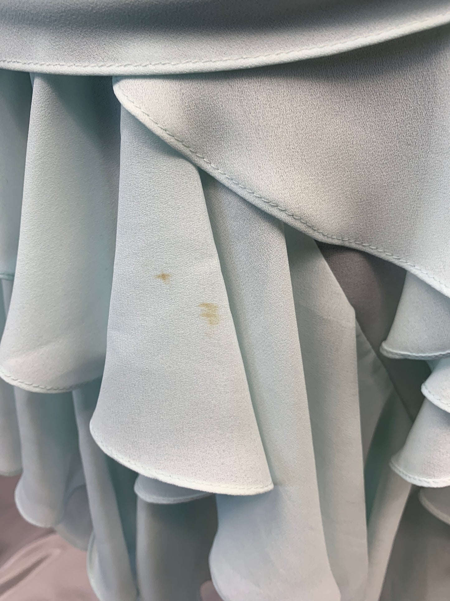 Vintage Seafoam Dress, Long Sleeves Charleston, 1980's Women's Size 16 Patra