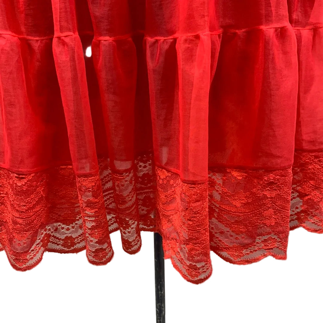 Petticoats, Rockabilly Crinolines Red Vintage Adult Skirts Preowned