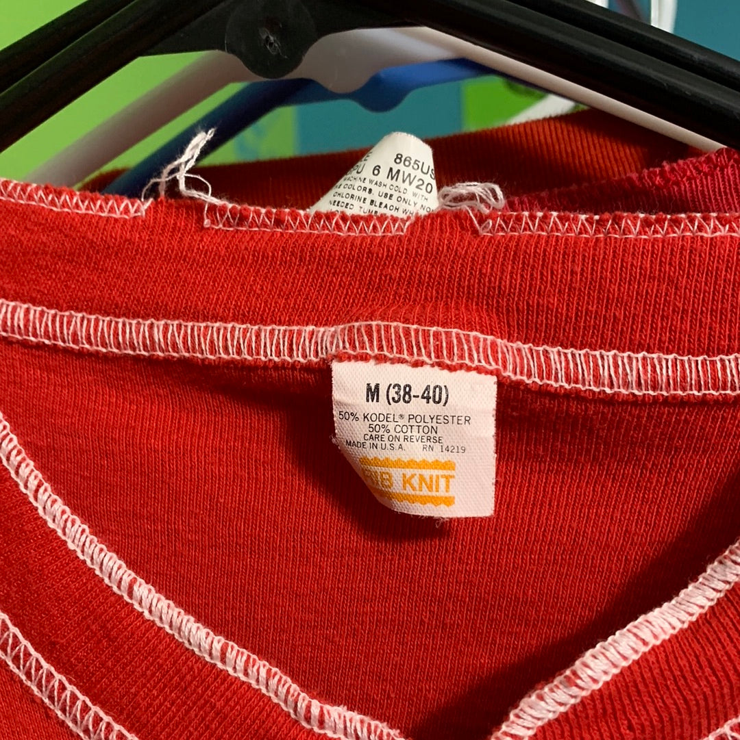 Union Suit Long Johns Mens Red Medium 38 - 40" Preowned