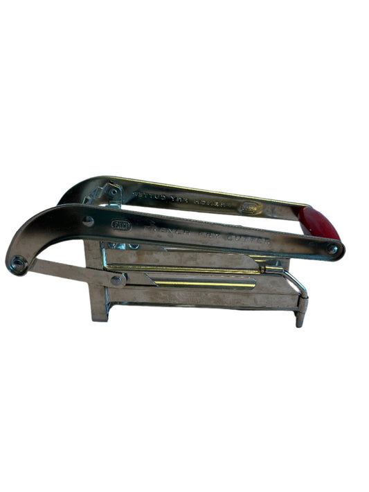 Vintage Ekco French Fry Cutter w/Red Wood Handle