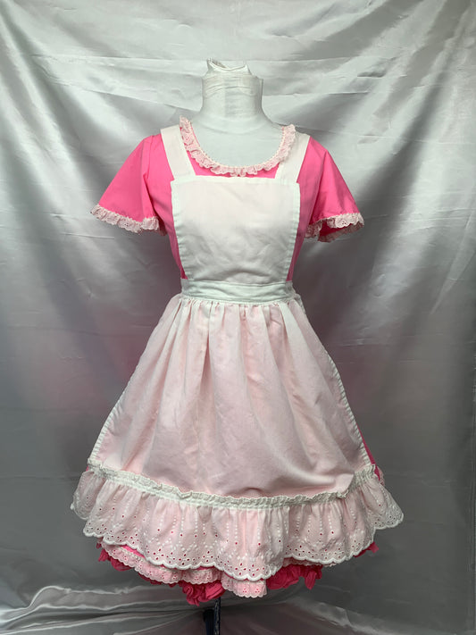 Little Bo Peep, Square Dance Dress Pink Ladies XS / Child XLG Preowned