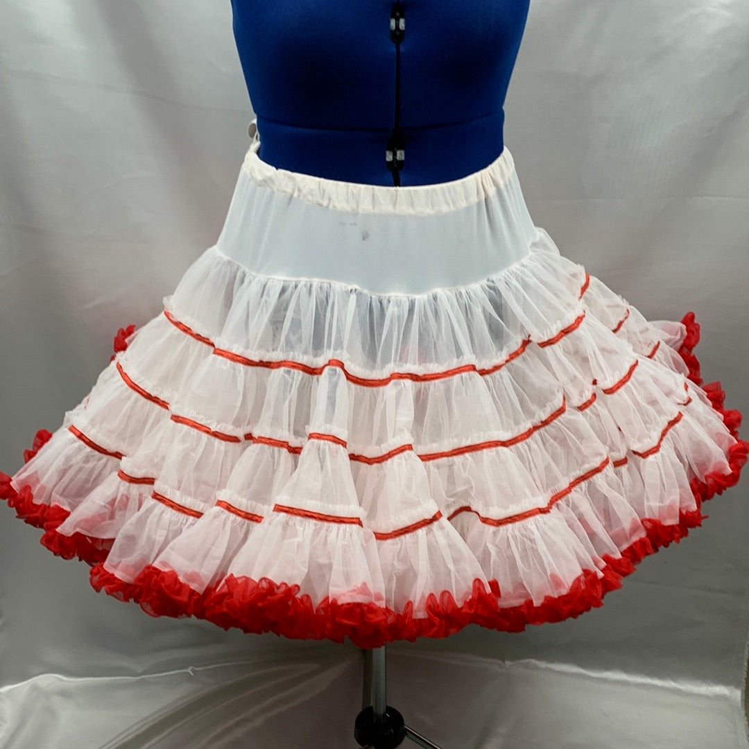 White & Red Petticoat / Crinoline