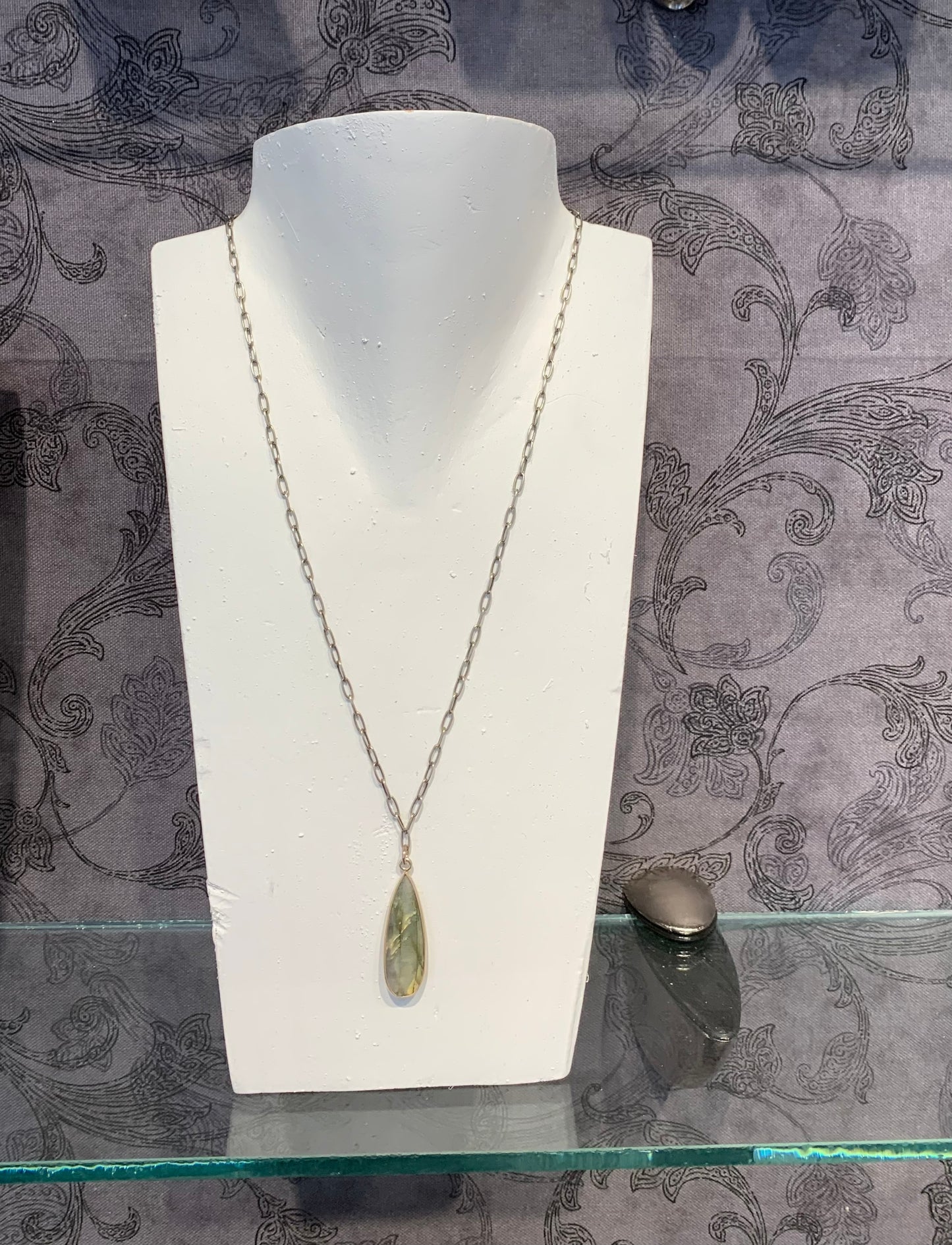 Jewelry Bust- Wood White Tall