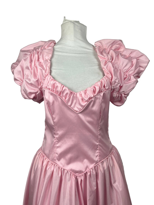 1980's Pink Prom Ball Gown Dress Women's Size Medium