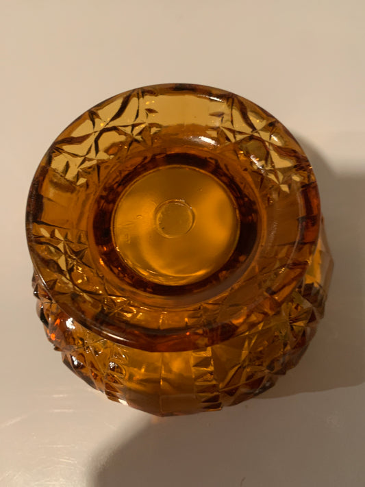 Indiana Amber Vintage  Glass Candy Dish