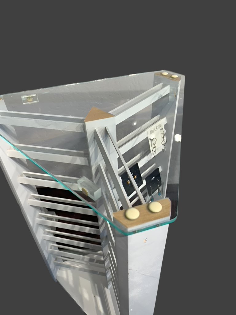 Earring Spinner - White Wood