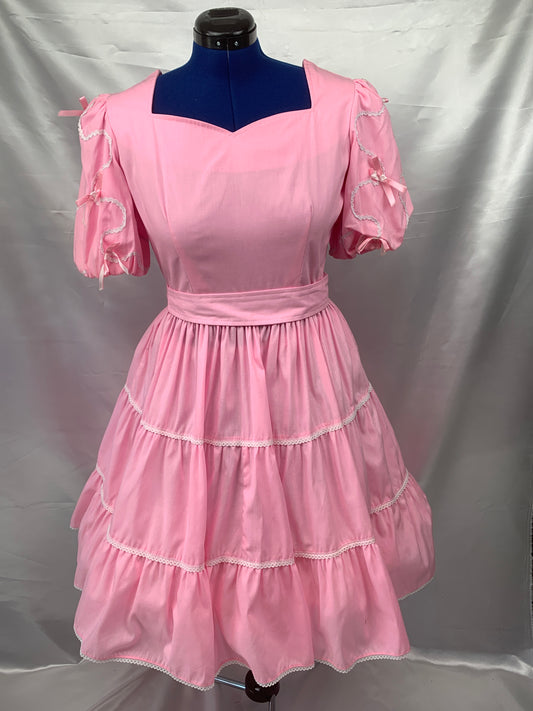 Little Bo Peep, Mother Goose, Pink Square Dance Dress Ladies Preowned Size 14