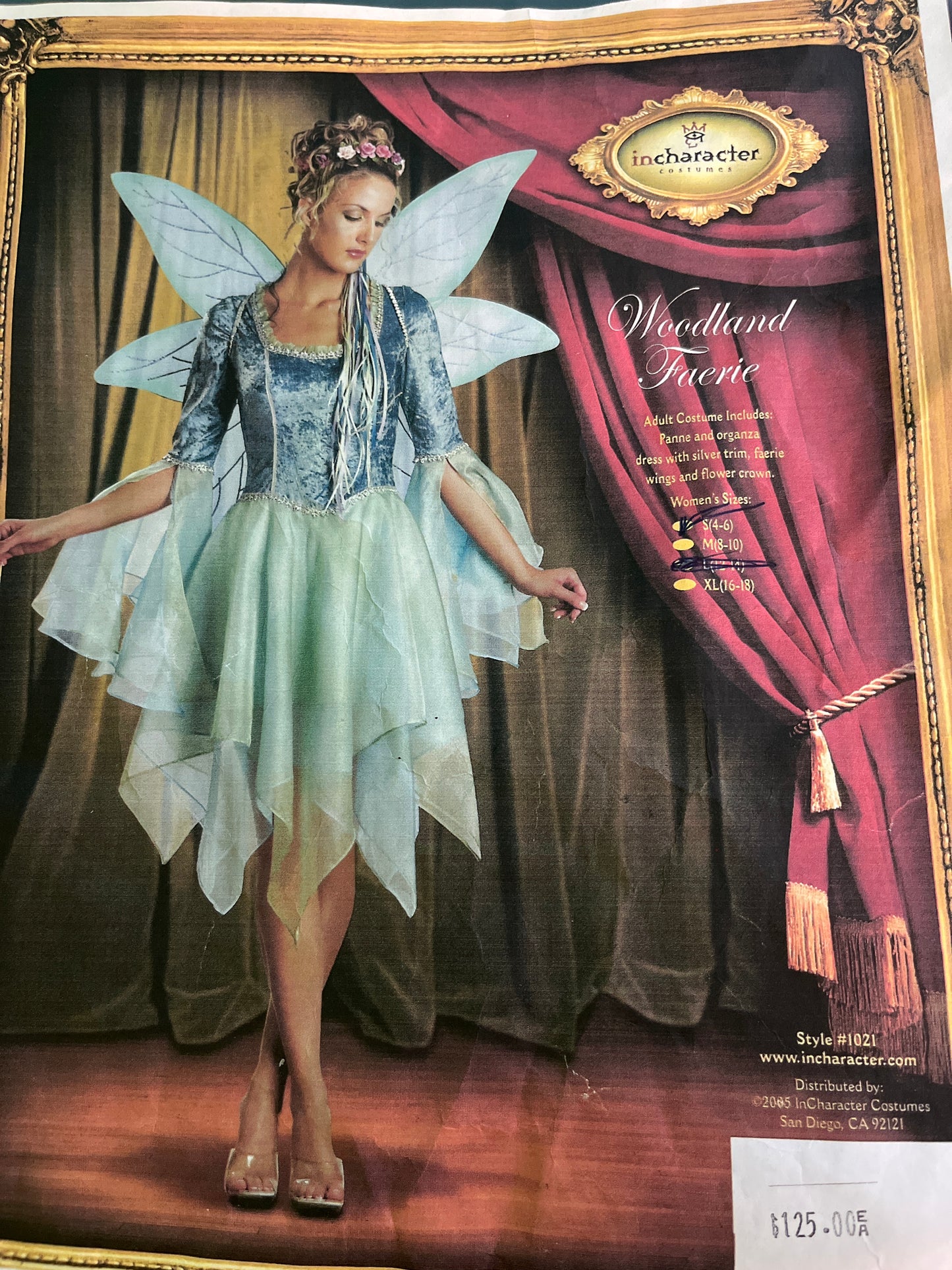 Woodland Fairy Adult Ladies Small Costume - Preowned