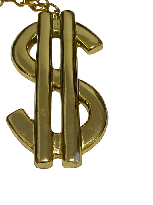 Men's Gold Dollar $$ Sign Pimp Necklace