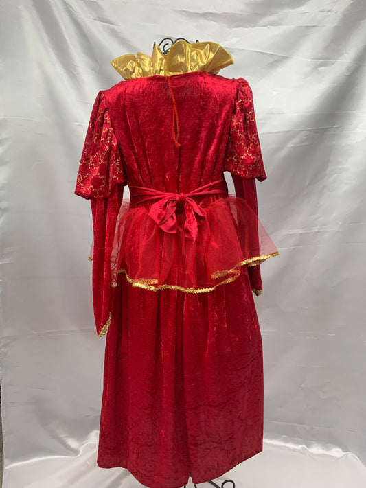 Queen of Hearts / Princess Red Girls Costumes Dress Medium