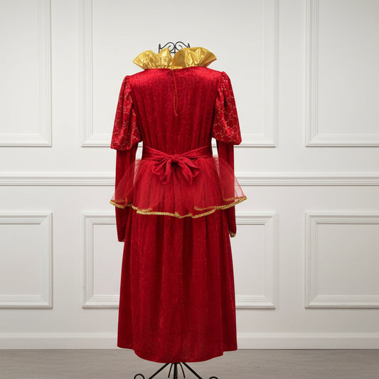 Queen of Hearts / Princess Red Girls Costumes Dress Medium