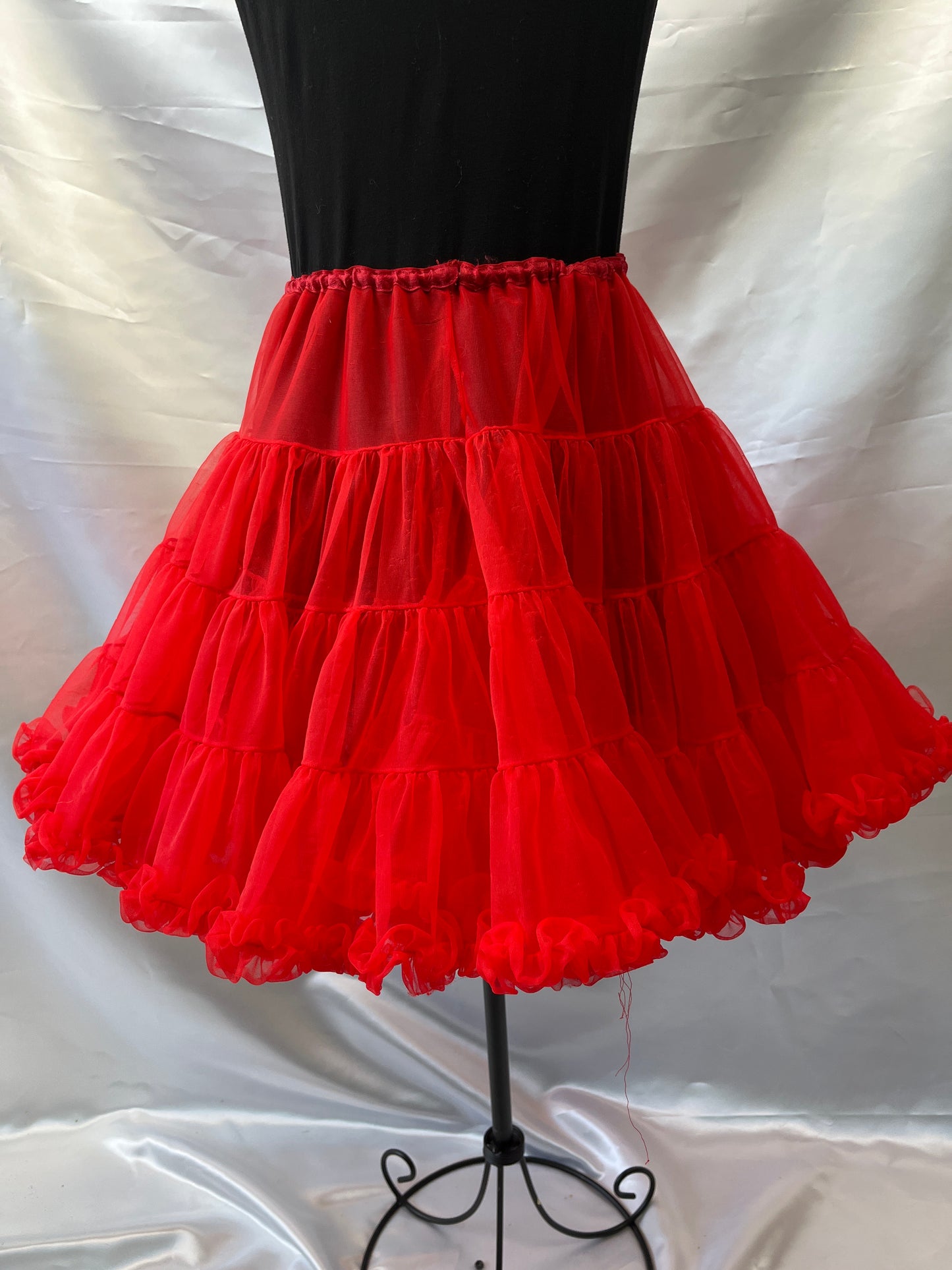 Vintage Petticoat Rockabilly Red XS - Small Skirt Preowned Child, Ladies