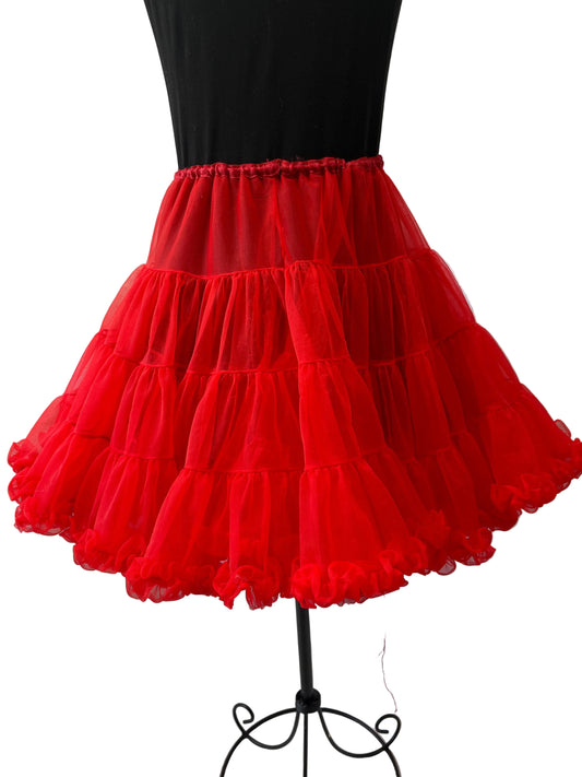 Petticoat Rockabilly Red XS - Small Vintage Skirt Preowned Child, Ladies