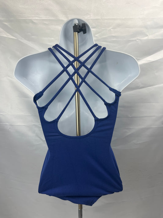 Body Wrappers Blue Crossover Cami Ballet Leotard Ladies Small, XLG #612