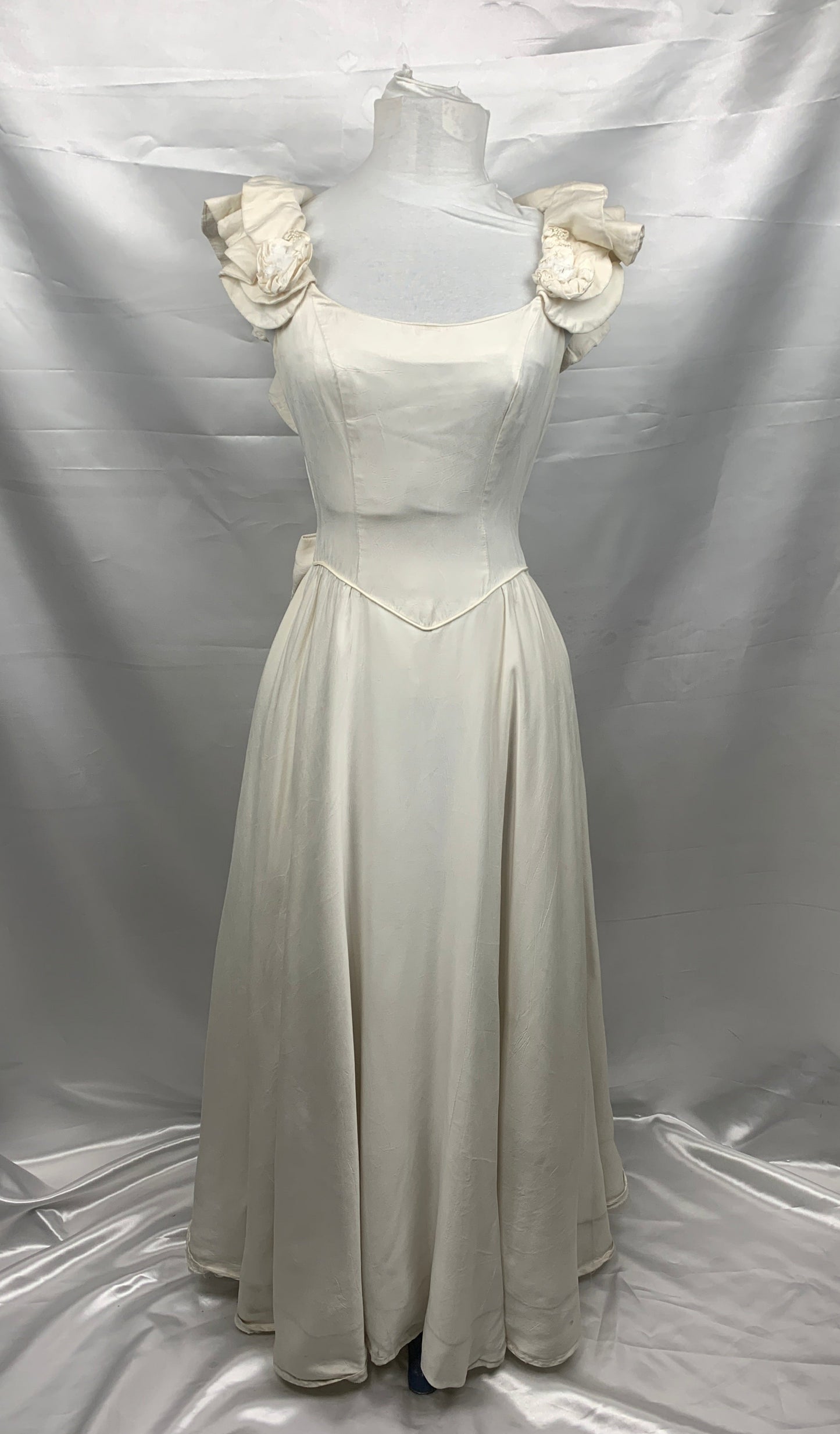 Wedding / 70's Prom Dress White Women XS