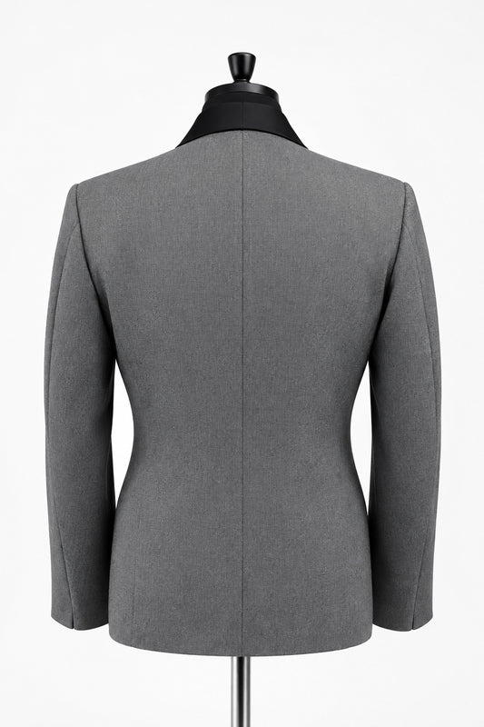 Tux Jacket Grey w/Black lapel Men Size 40