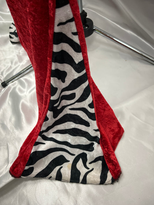 Pimp Men’s Red Zebra Print Costume Lg Preowned