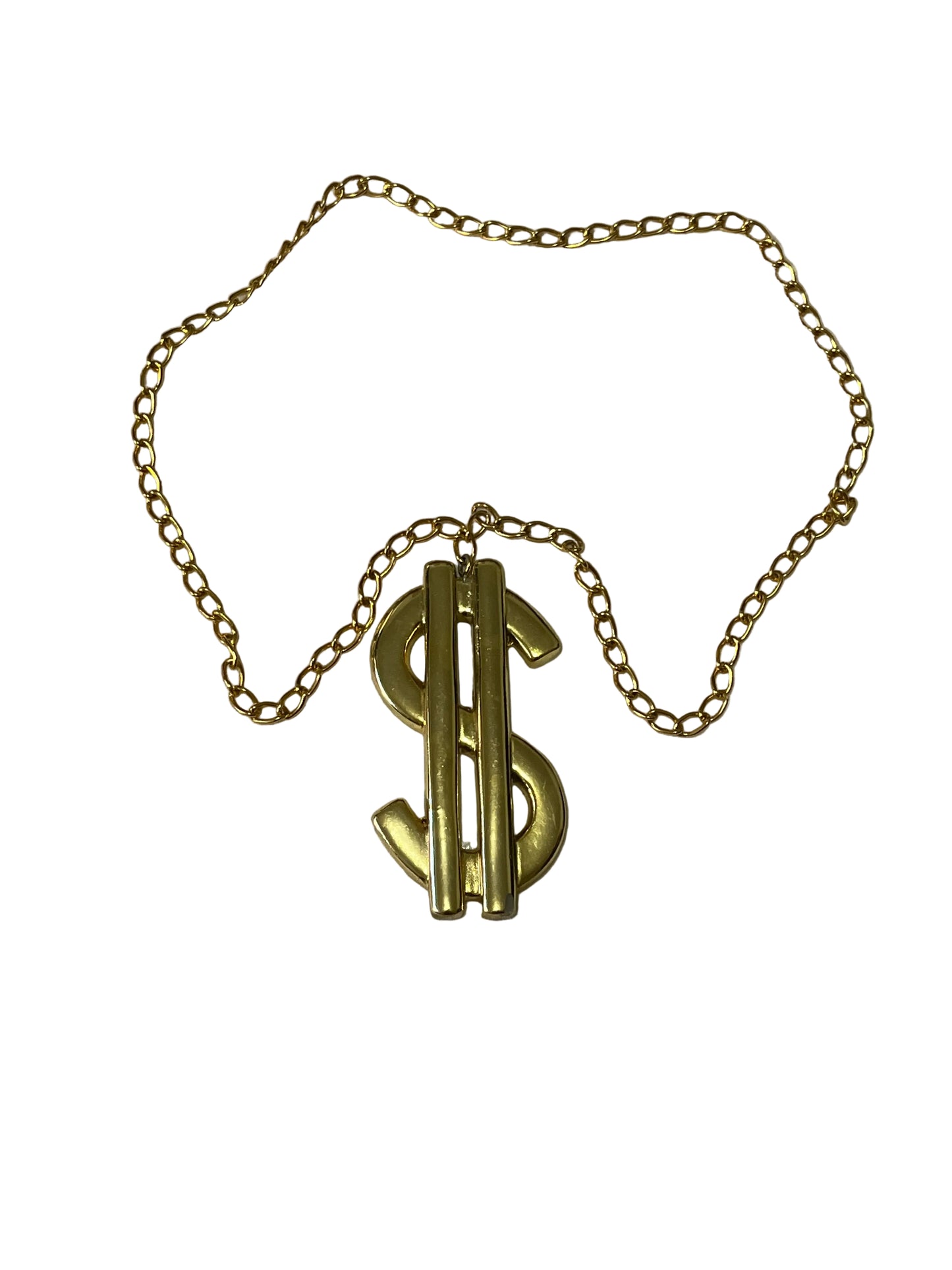Men's Gold Dollar $$ Sign Pimp Necklace