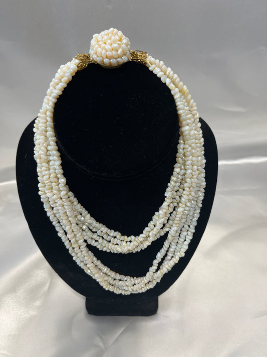 Vintage Freshwater pearl necklace, eight strands
