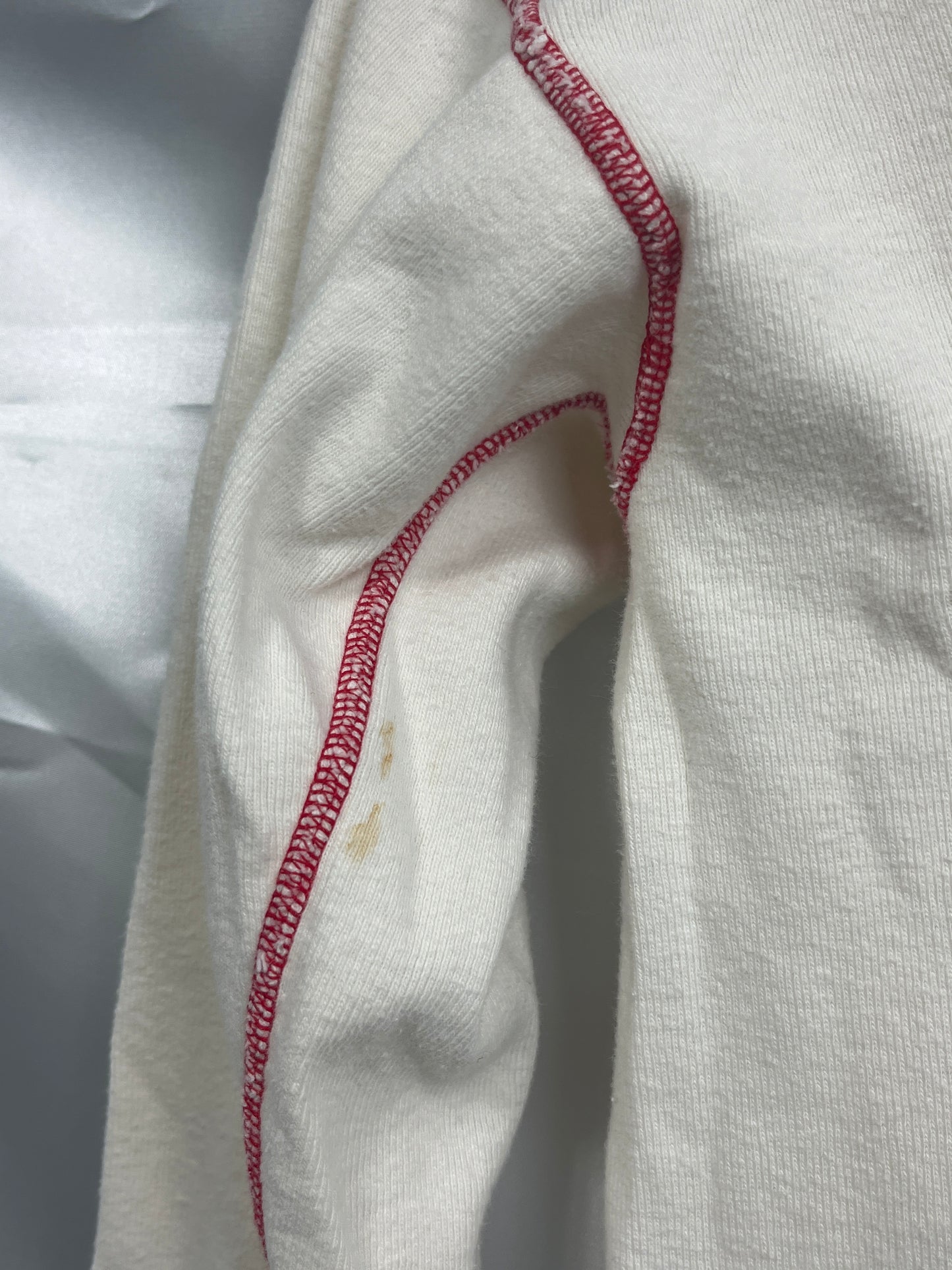 Vintage Union Suit Long Johns XS-Small White w/ Red Trim Preowned