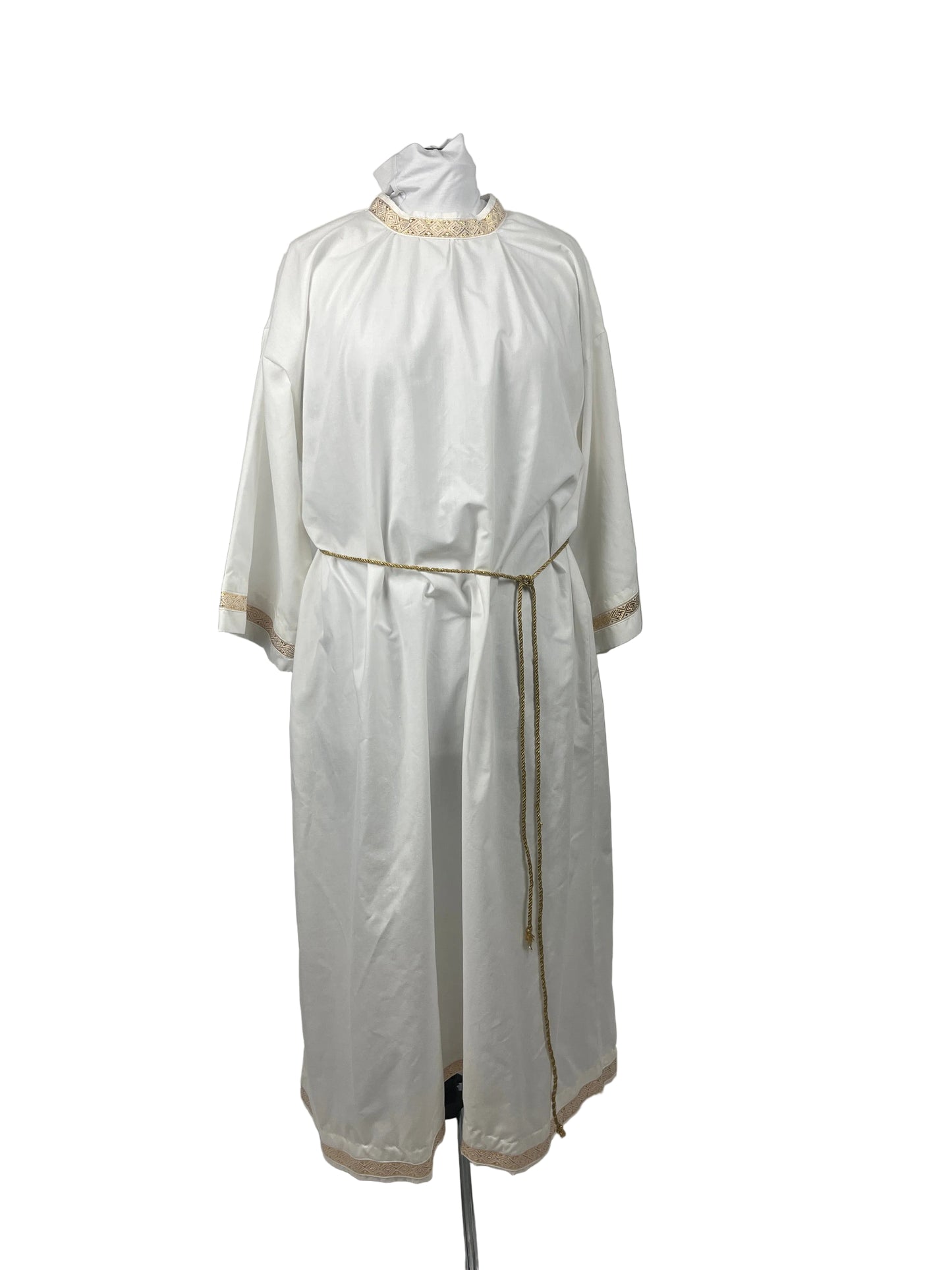 Roman Senator Men OS Dlx White Tunic, Red Cape Costume