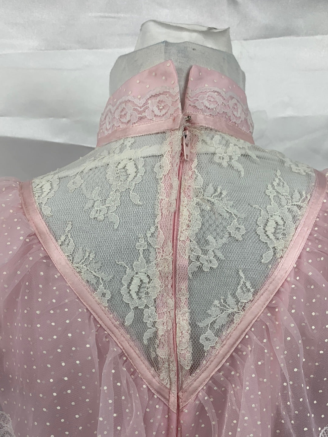 Vintage Pink Victorian Adult Dress, Ladies Melodrama , 1970's -Small