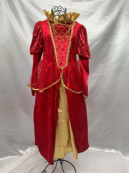 Queen of Hearts / Princess Red Girls Costumes Dress Medium