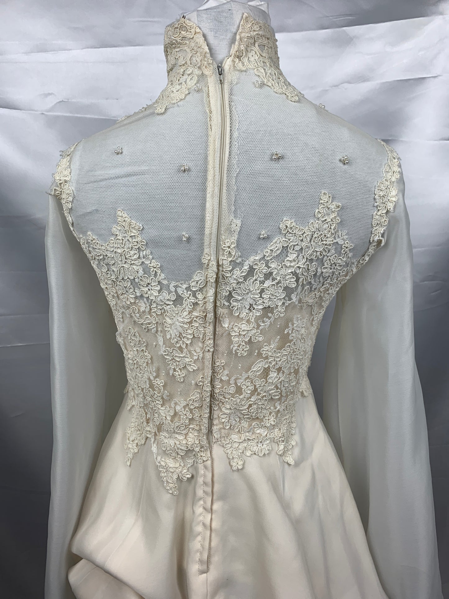 Wedding Dress & Veil Cream XS/Small W6