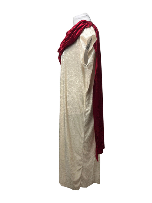 Roman Senator Men Size OS Velvet Drape Costume Preowned