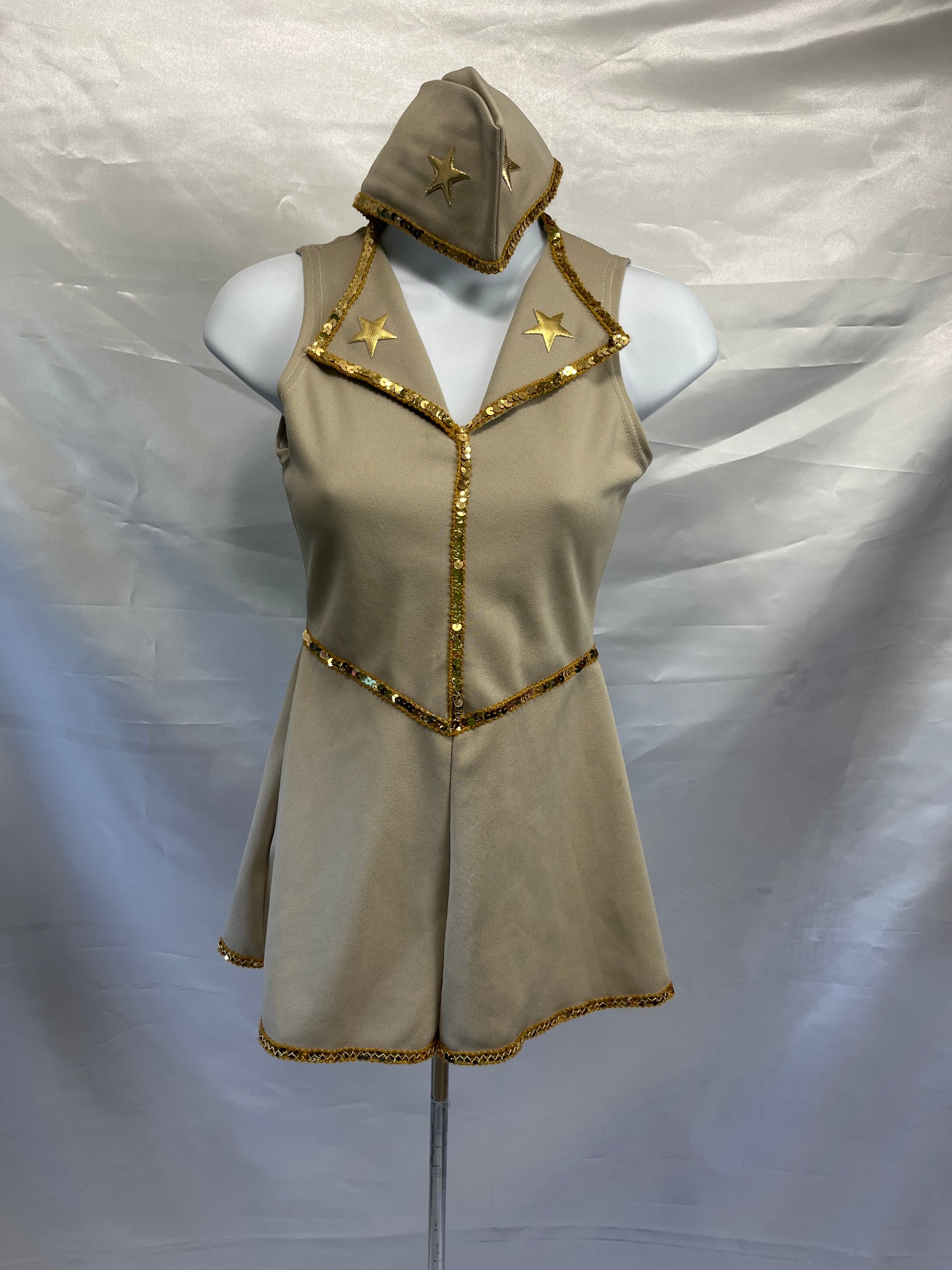 Patriotic Girls Child Sailor Romper with Side Cap Costume Sizes 8, 10