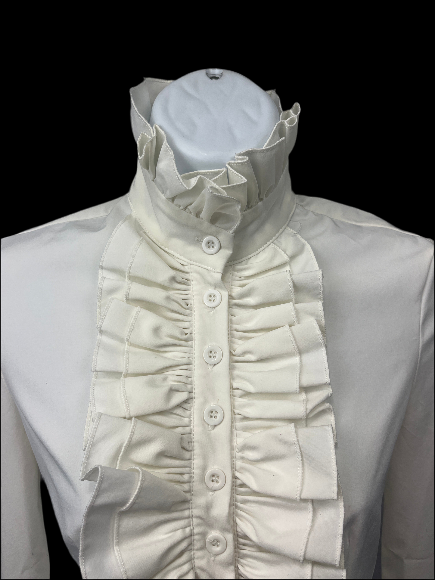 Women's Cream Victorian Steampunk Blouse Ladies XSmall
