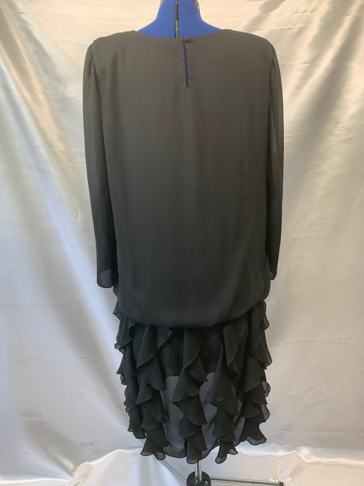 Justin David Women's Dress, Black, Size 18- Vintage 1920''s Charleston 1980