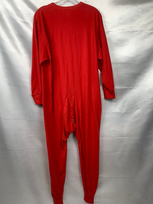 Union Suit XLG Long Johns  Mens, Red XLG