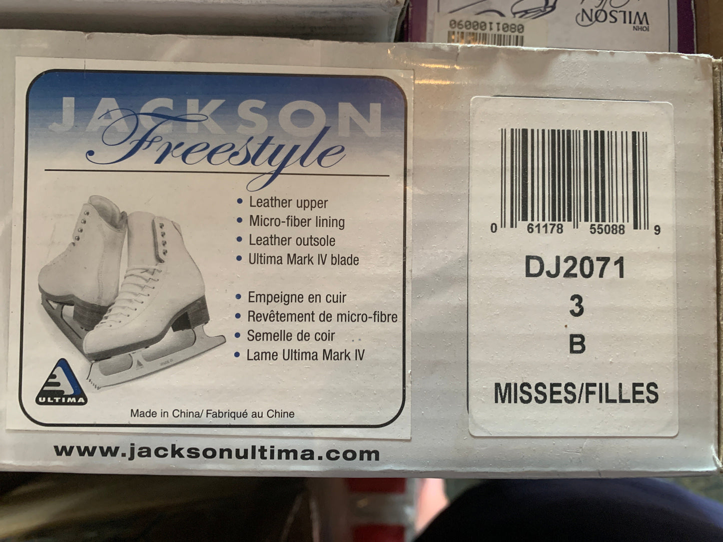 Figure Skate Boots Jackson Freestyle Size 3B, DJ 2071