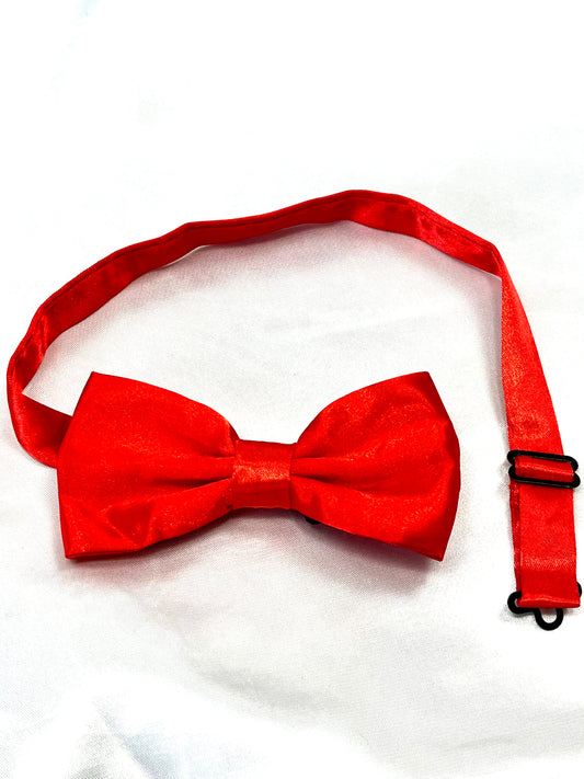 Formal Satin Bow Tie Red or White