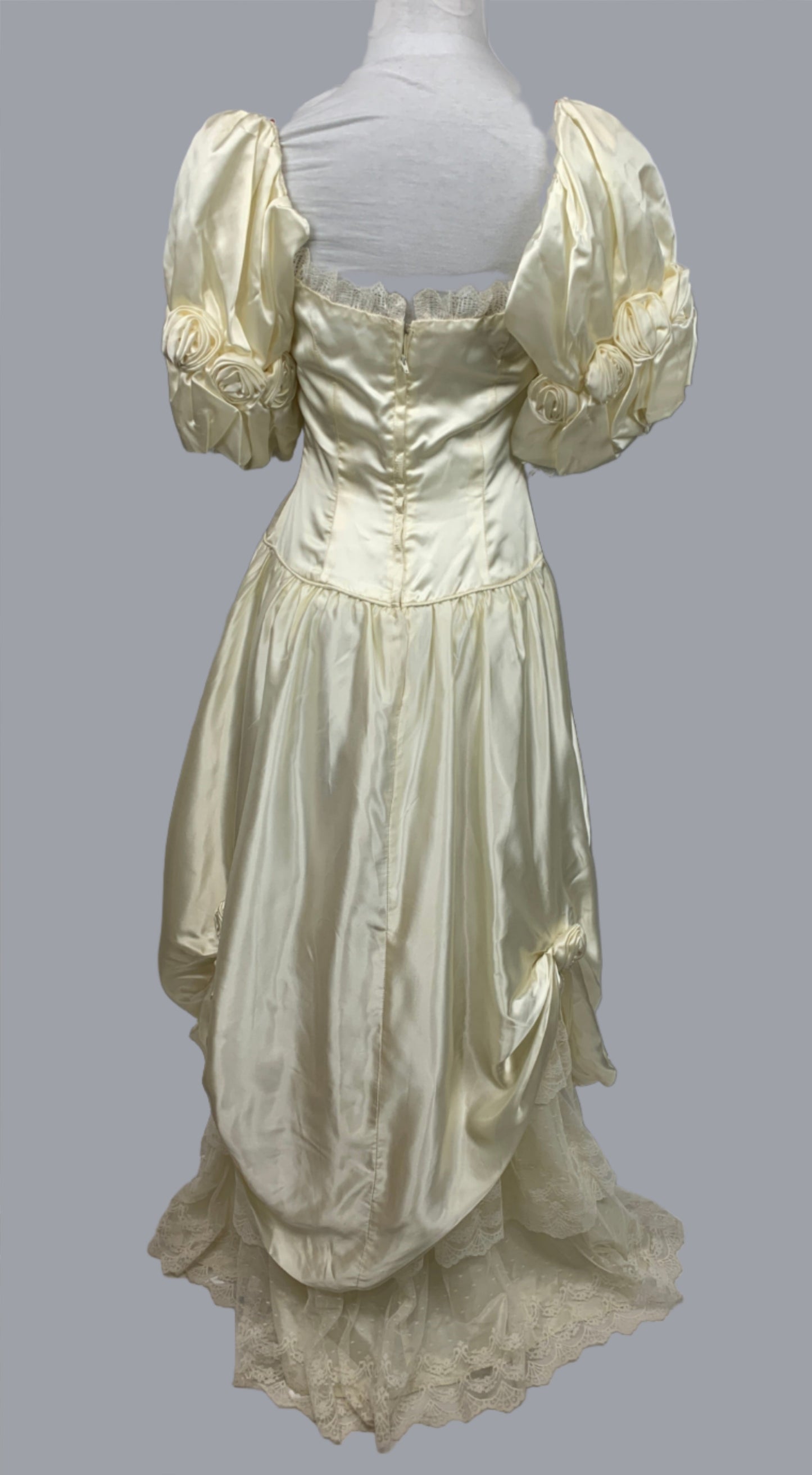 1980's Off White Prom / Wedding Dress Vintage Women's XS/Small